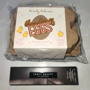fenty matte foundation and beauty bakerie sponges